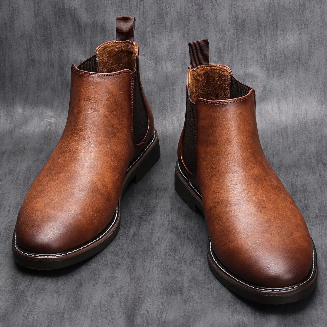 Tomasz | Chelsea Boots Skórzane Botki Męski Klasyczne