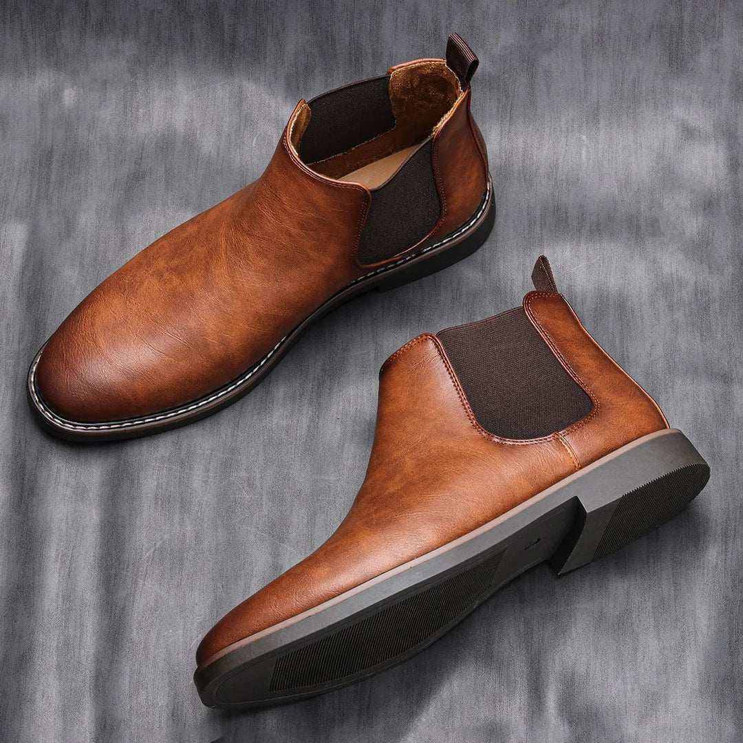 Tomasz | Chelsea Boots Skórzane Botki Męski Klasyczne