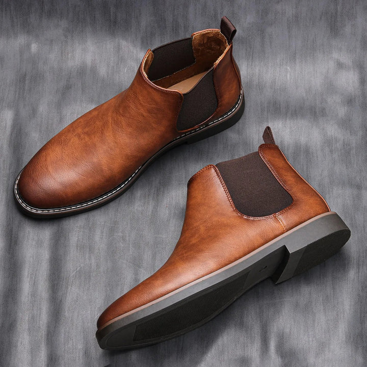 Tomasz | Chelsea Boots Skórzane Botki Męski Klasyczne