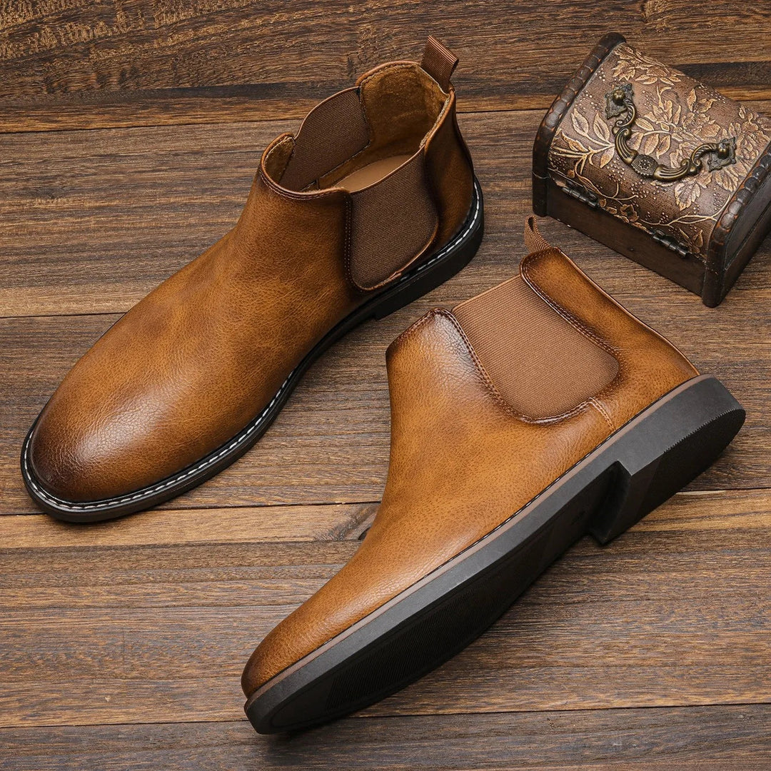 Tomasz | Chelsea Boots Skórzane Botki Męski Klasyczne