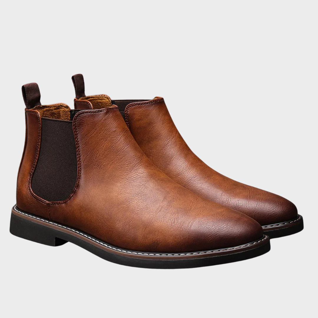 Tomasz | Chelsea Boots Skórzane Botki Męski Klasyczne