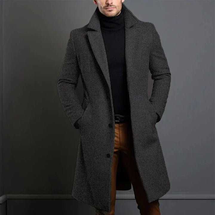 Tomasz | Płaszcz Męski Długi Slim-Fit Płaszcze Męski Zimowe