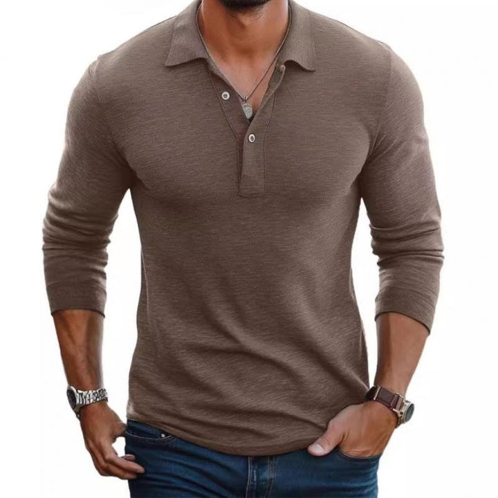 Tomasz | Polo Męski z Długim Rękawem Slim Fit