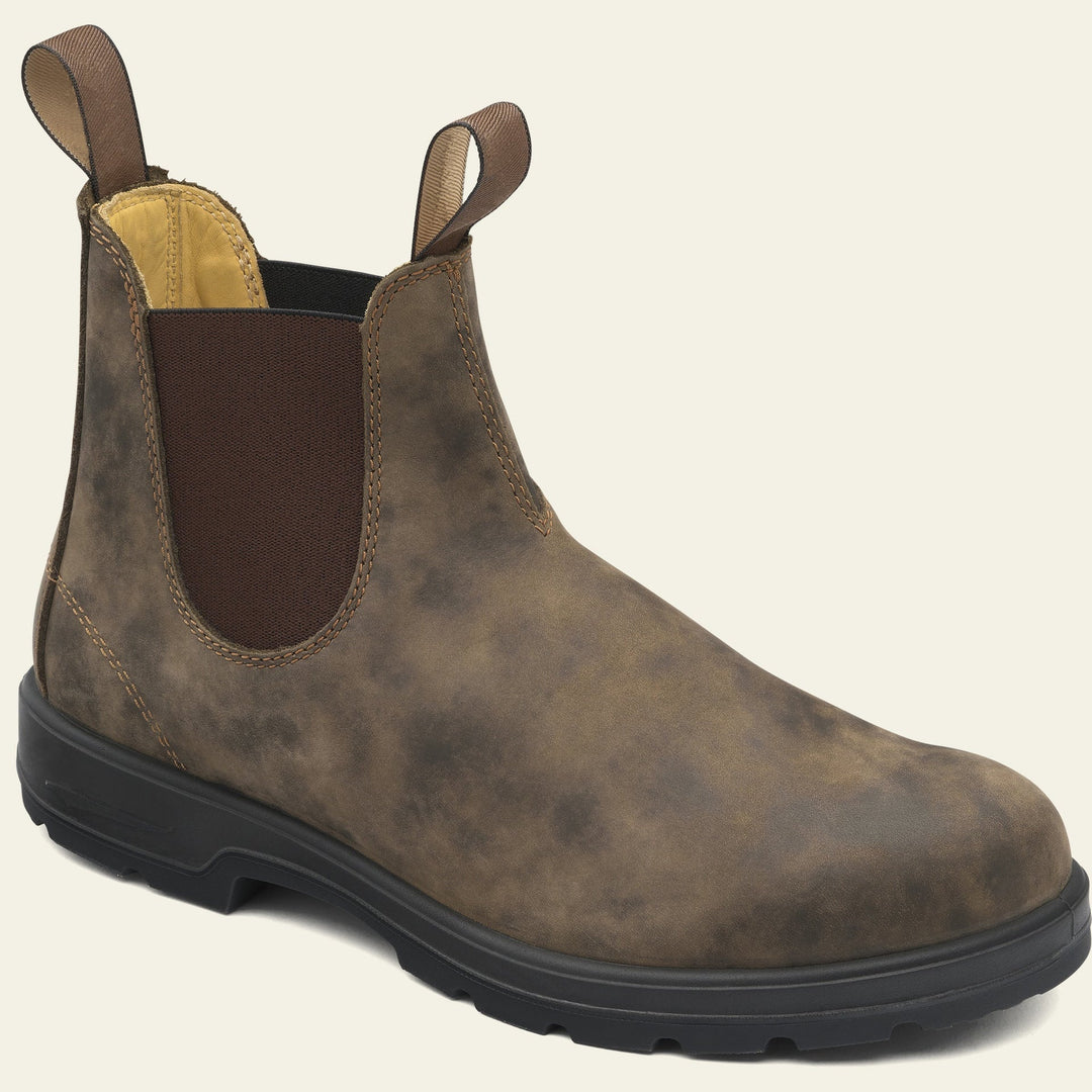 Łukasz | Botki Chelsea Skórzane Męskie Slip-On Wodoodporne