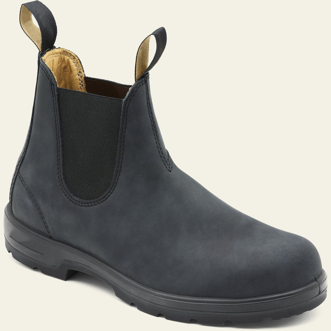 Łukasz | Botki Chelsea Skórzane Męskie Slip-On Wodoodporne