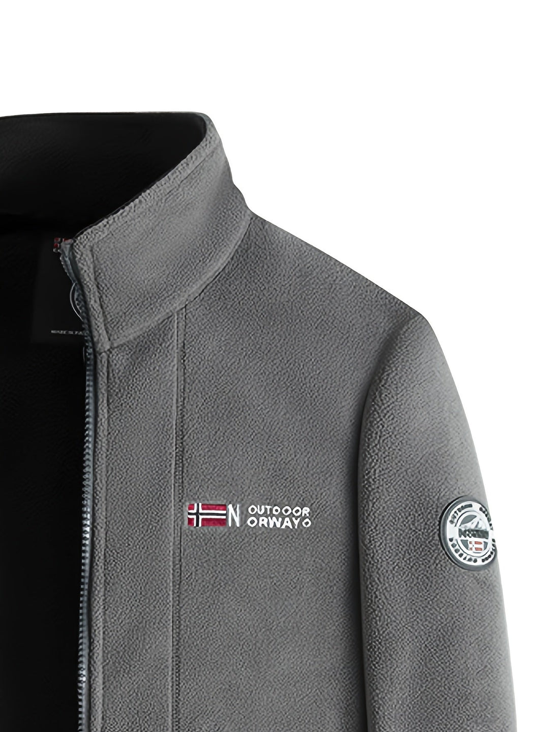 Łukasz | Polar Męski Outdoor z Zamkiem Full-Zip Kołnierz Stójka