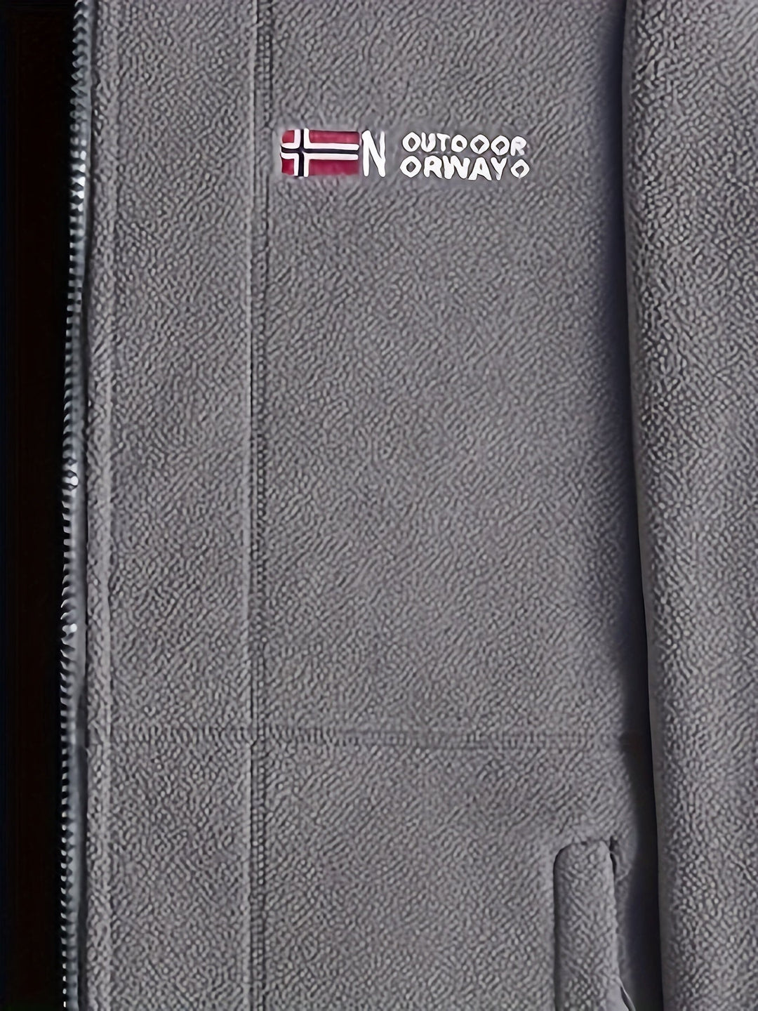 Łukasz | Polar Męski Outdoor z Zamkiem Full-Zip Kołnierz Stójka