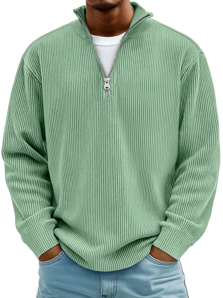 Łukasz | Quarter Zip Swetry Męski z Fakturą Strukturalną
