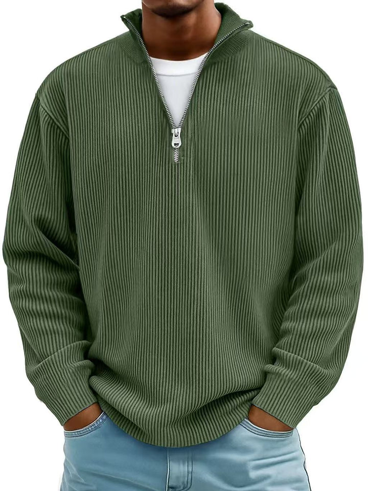 Łukasz | Quarter Zip Swetry Męski z Fakturą Strukturalną