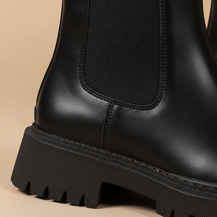 Zofia | Trzewiki Damskie Chelsea Boots na Grubej Podeszwie